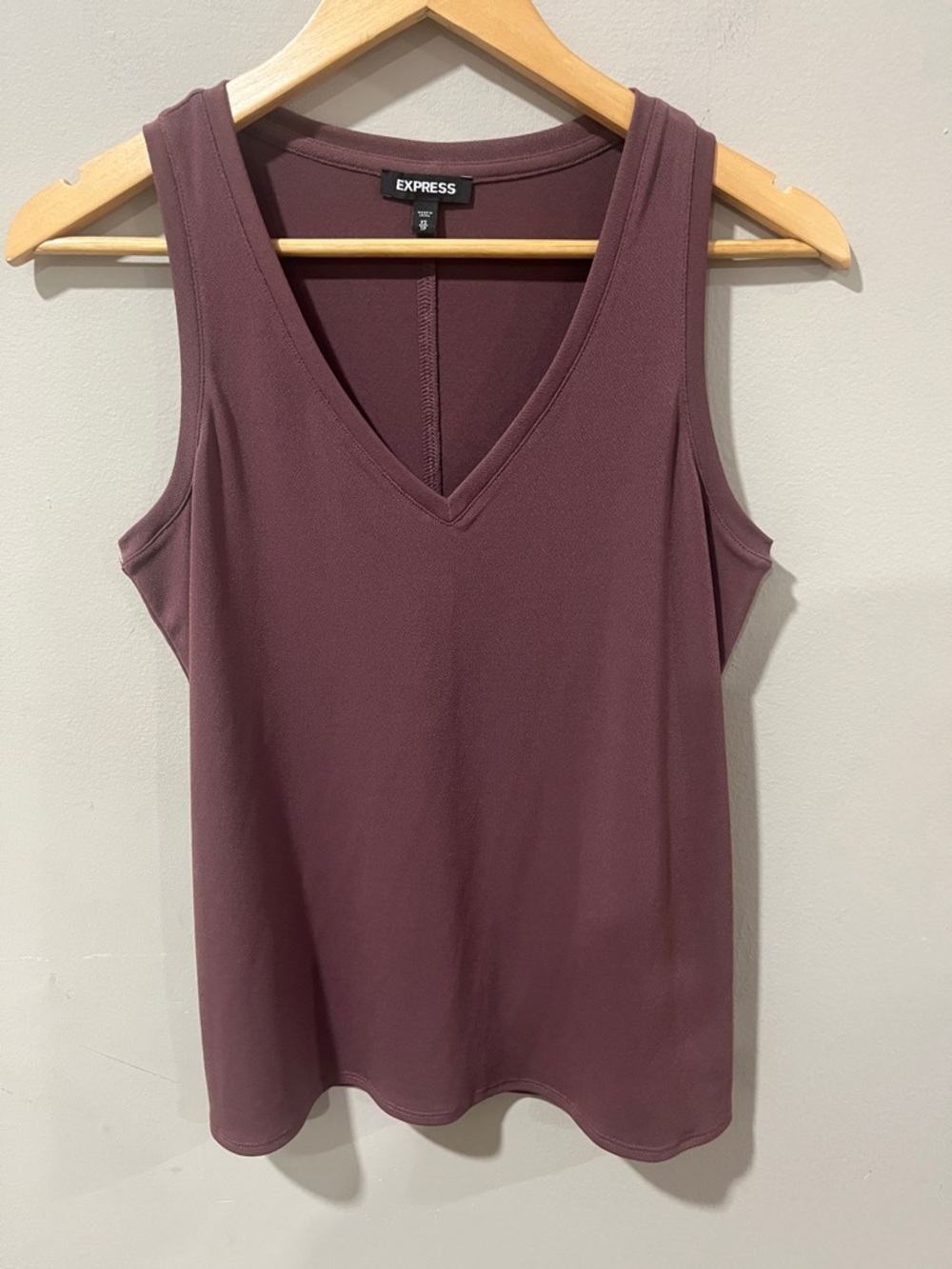 Express Plum V-Neck Tank Top